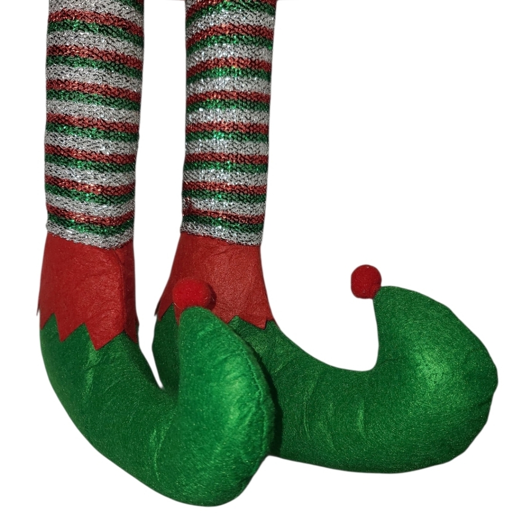 Elf legs Christmas Holiday Auto Car decoration Festive Red, Green, Silver - Picture 2 of 4